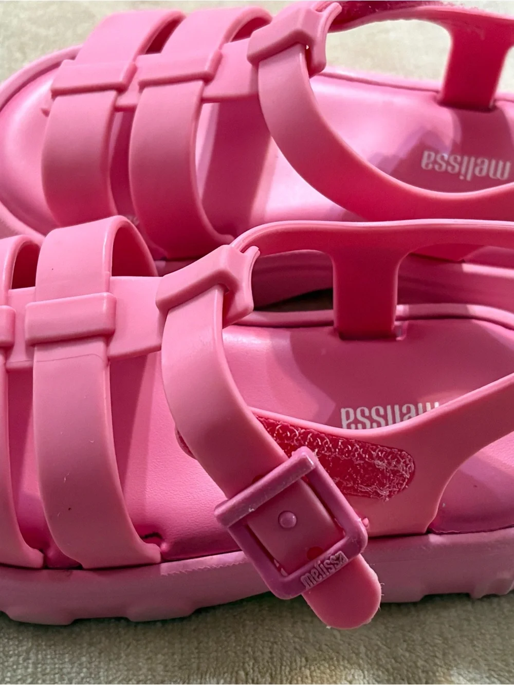 Mini Melissa Ella Pink Toddler Sandals - 8